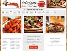Tablet Screenshot of expresspizzalv.com